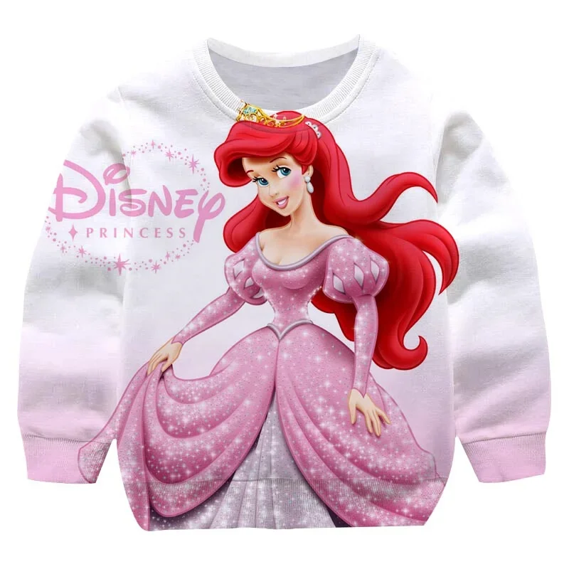 Girls Ariel Mermaid Sweatshirts For Autumn Winter Children Girls Ariel Mermaid Sweatshirts Clothes Toddler Long Sleeve Top