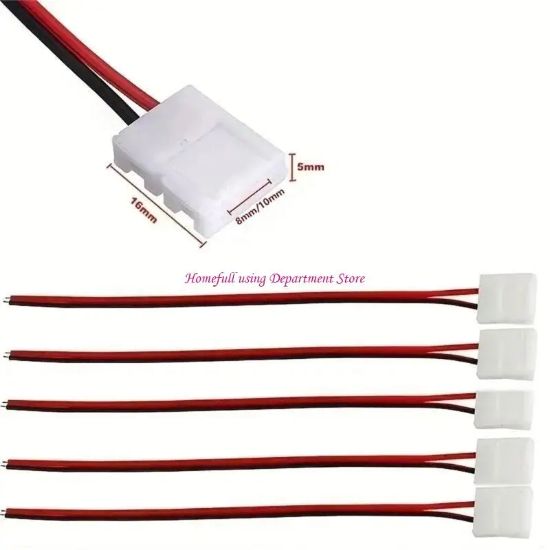 

10Pcs Led Strips USB Connector No Welding Ribbon 2 Pin Led Strips Adapter
