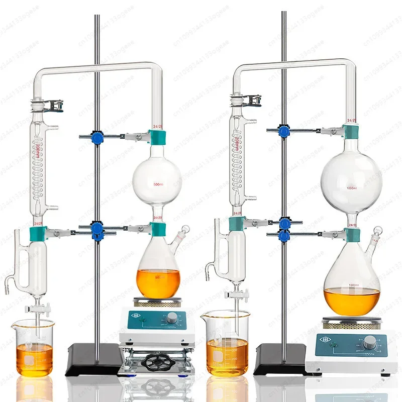 oil extraction separator device Essential oil distillation extraction device Complete set of laboratory steam glass still - view 4