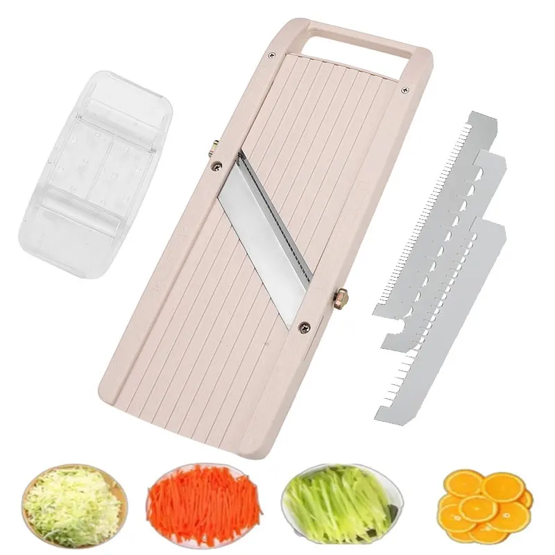 Professional Wide Japanes Mandoline Slicer for Kitchen Vegetable Cutter Slicer with 3 Stainless Steel Blades Food Manual Slicer