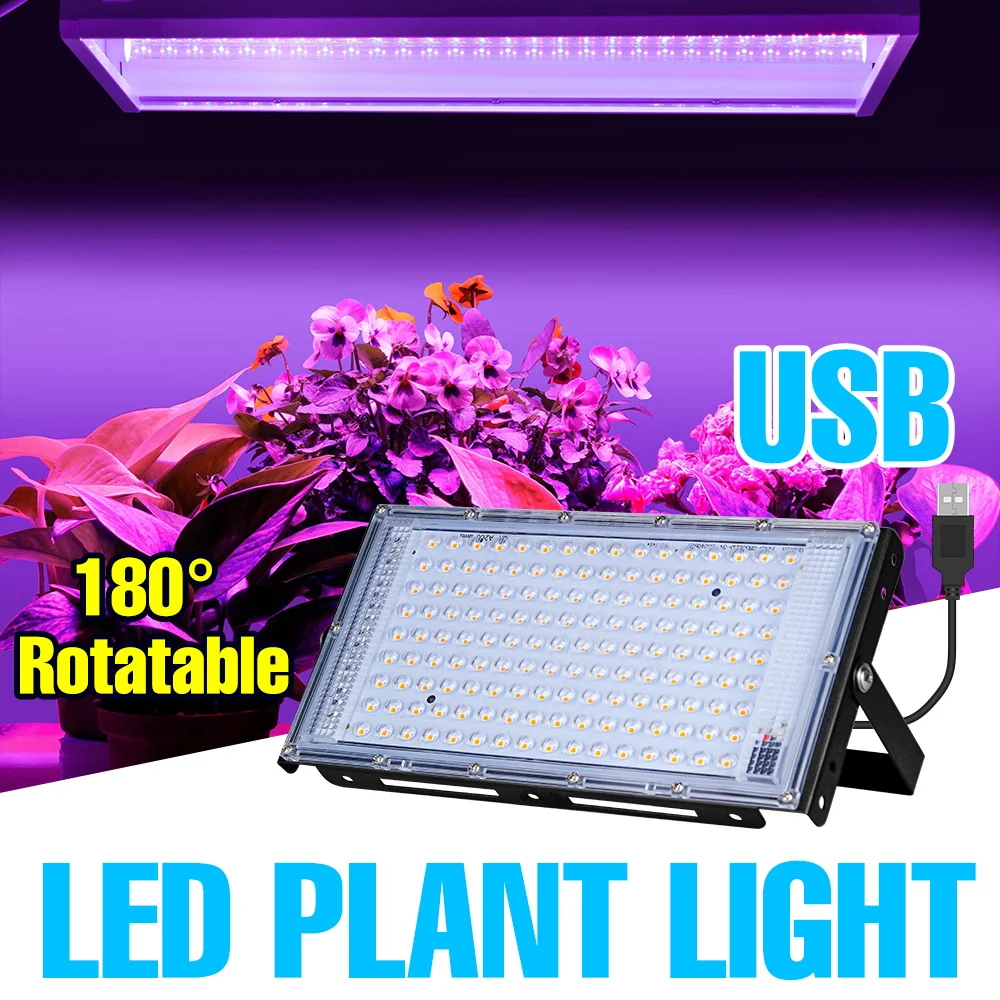 LED Grow Light Full Spectrum Plant Lamp 5V Indoor Seedings Cultivation Lamps USB Greenhouse Tent Succulent Hydroponic Lighting