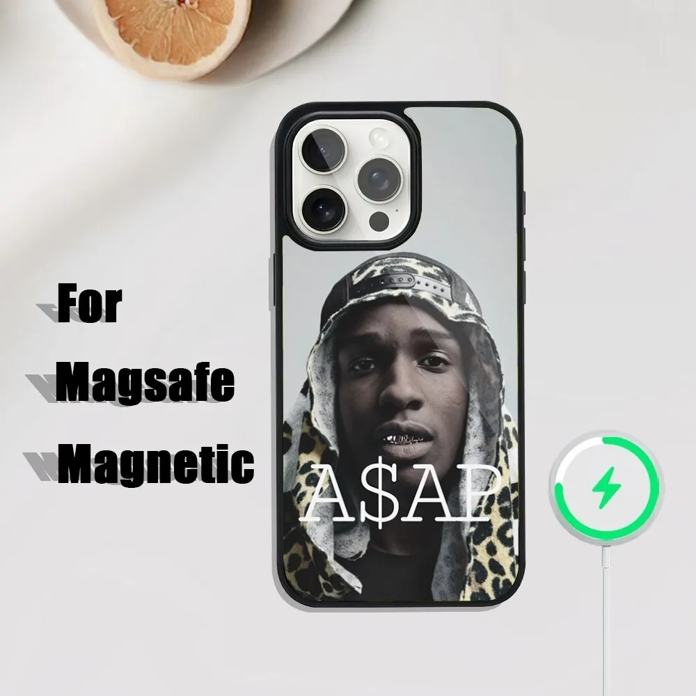 A-ASAP Rocky Rapper Phone Case For iPhone 16,15,14,13,12,11,Plus,Pro,Max Mini Magsafe Magnetic Wireless Charging