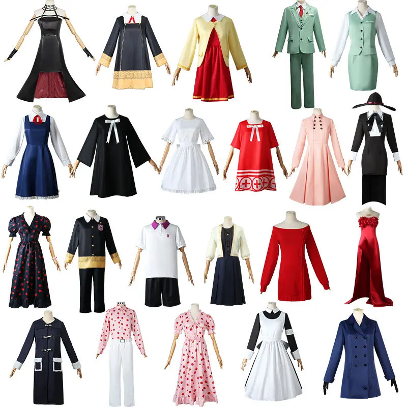 anime SPY×FAMILY Cosplay Princess Skirt cos servant clothes dress Costumes set