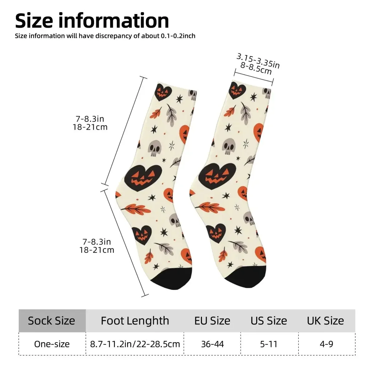 Ghost Pumpkin Halloween Socks Harajuku High Quality Stockings All Season Long Socks Accessories for Unisex Gifts