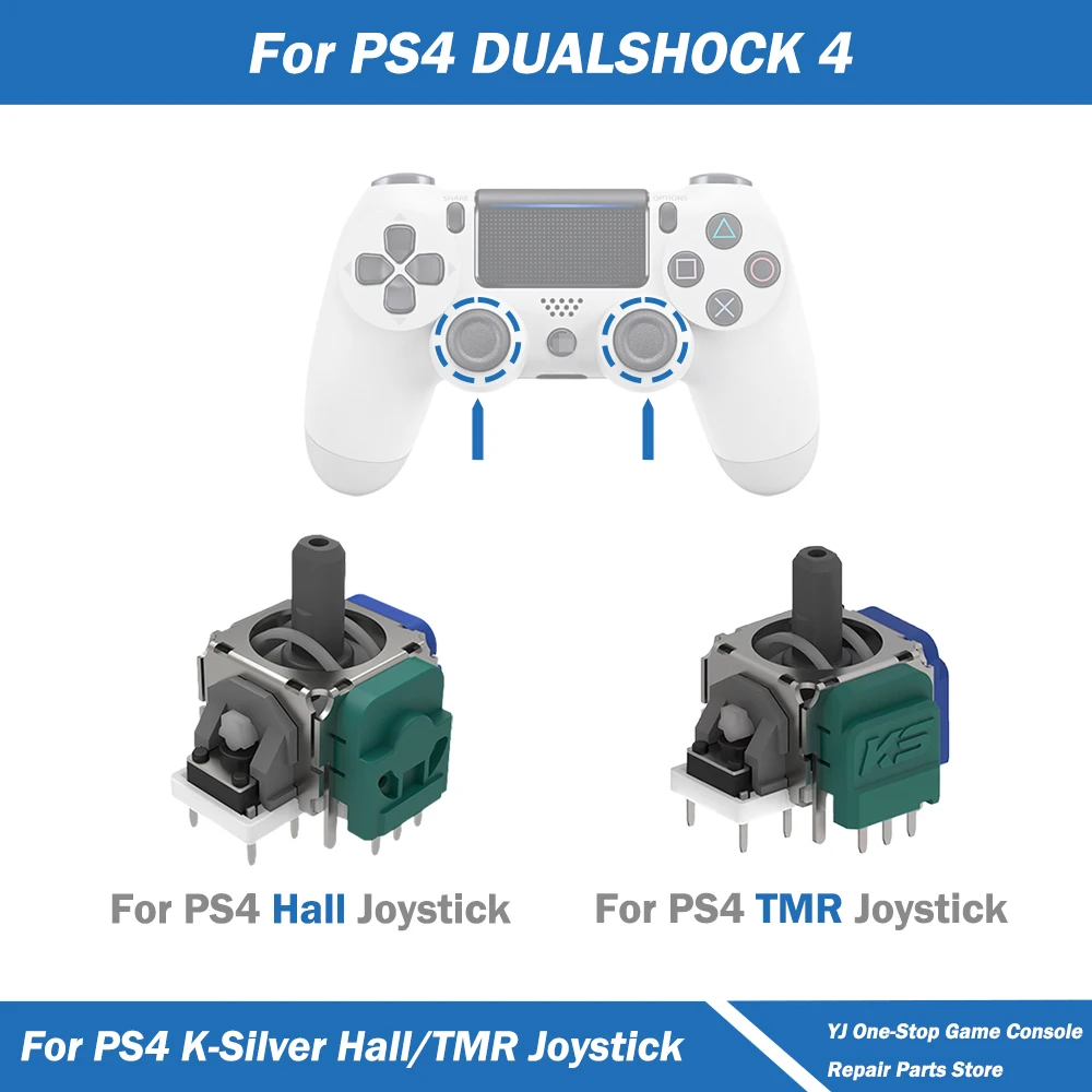 K-SILVER TMR Joystick for PS4 Controller Hall Effect Analog Stick Anti Drift Electromagnetic Tunnel Magnetic Replacement  Parts