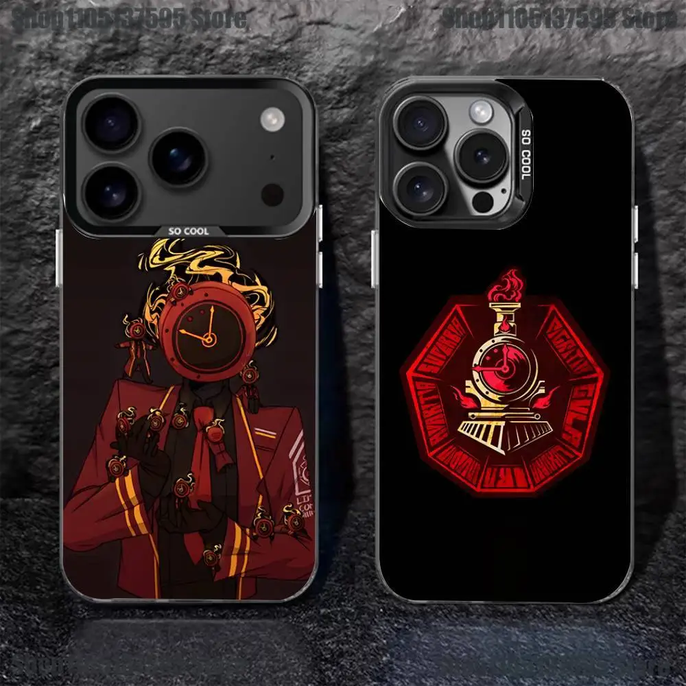 

L-Limbus Company Game Phone Case For iPhone 17,16,15,14,13,12,11,Pro,XS,Max,Plus,Mini,SE4,E Black Matte Shockproof Cover