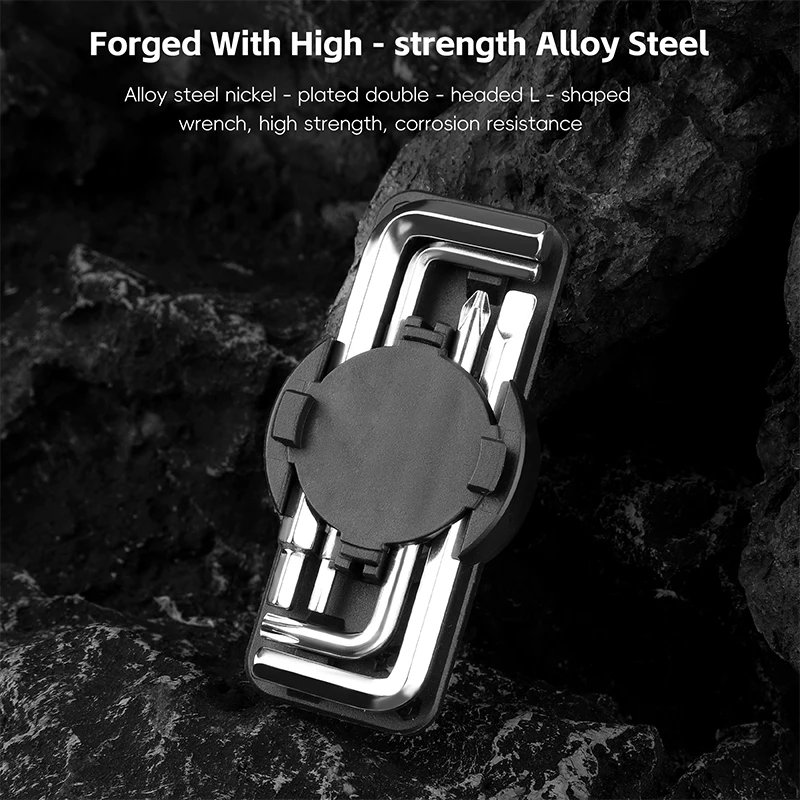 

Универсальный велосипедный многофункциональный инструмент с заплатками для шин, дизайн с поворотной пряжкой, портативный велосипедный ремонтный комплект для придорожной экстренной помощи