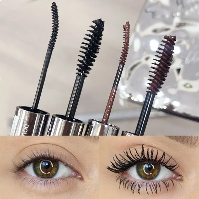 Black Brown Mascara Double Headed Waterproof Long Lasting Lengthening Curling Lashes Mascara Women Eyelash Extensions Cosmetics