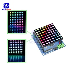 Matryca LED tablica wspólna anoda diymore 8x8 RGB z moduł obudowy kierowcy LED RBG dla Arduino