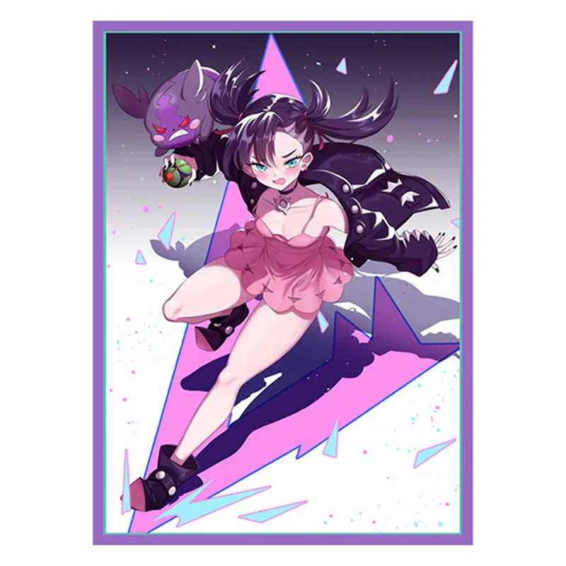 

60 шт./компл., рукав для флэш-карты Marnie PTCG, аниме, игровая коллекция, защитный чехол, подарочная игрушка 66x91 мм