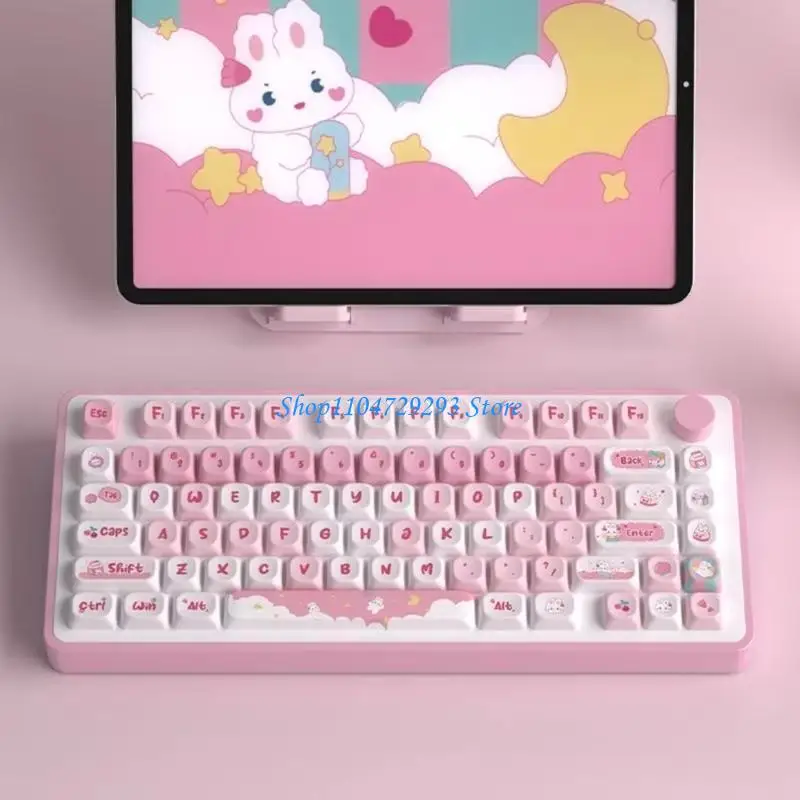 

Y2GD Cartoon Rabbit Keycap Set 129PCS Keycaps For 61/87/104/108 Mechanical Keypad