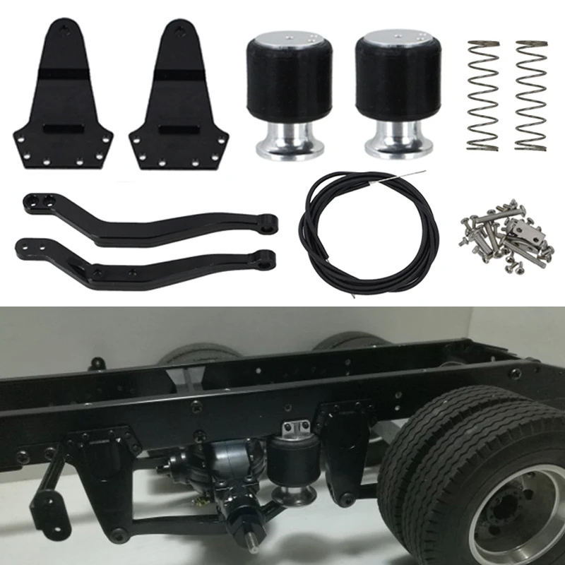 Simulation Metal Can Be Improved Air Bag Suspension for 1/14 Tamiya RC Truck Car Scania 56335 Man TGS TGX 56325 26329 Parts Toys