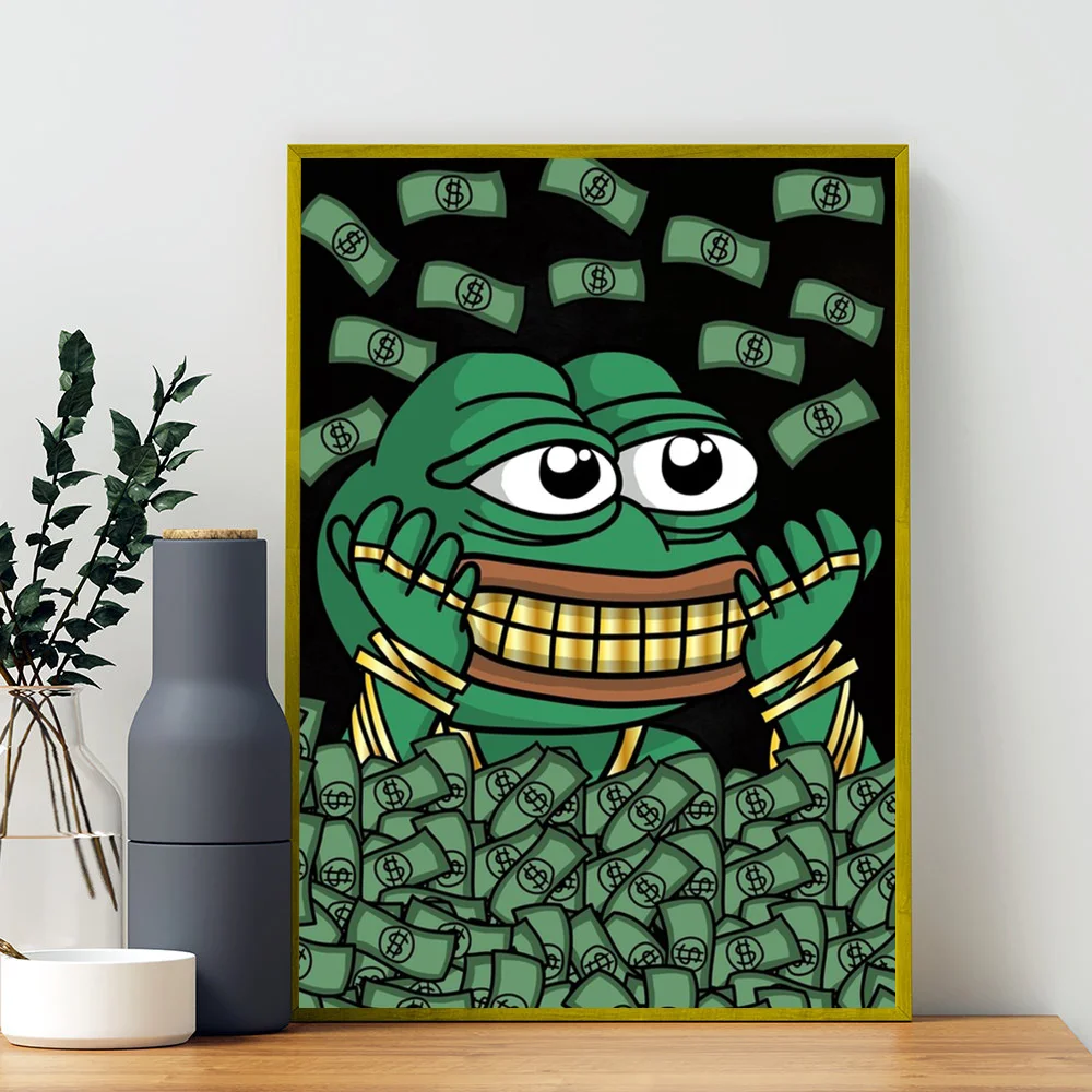 Sad Frog Pepe Poster Good Quality Prints and Posters HD Quality Poster Wall Art Painting Study Home Decor