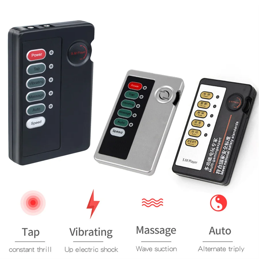 Dual Output Electric Shock Host SM Players Multi-mode Electro Shock Power Box Sex Accessaries For Couples Medical Themed Toys