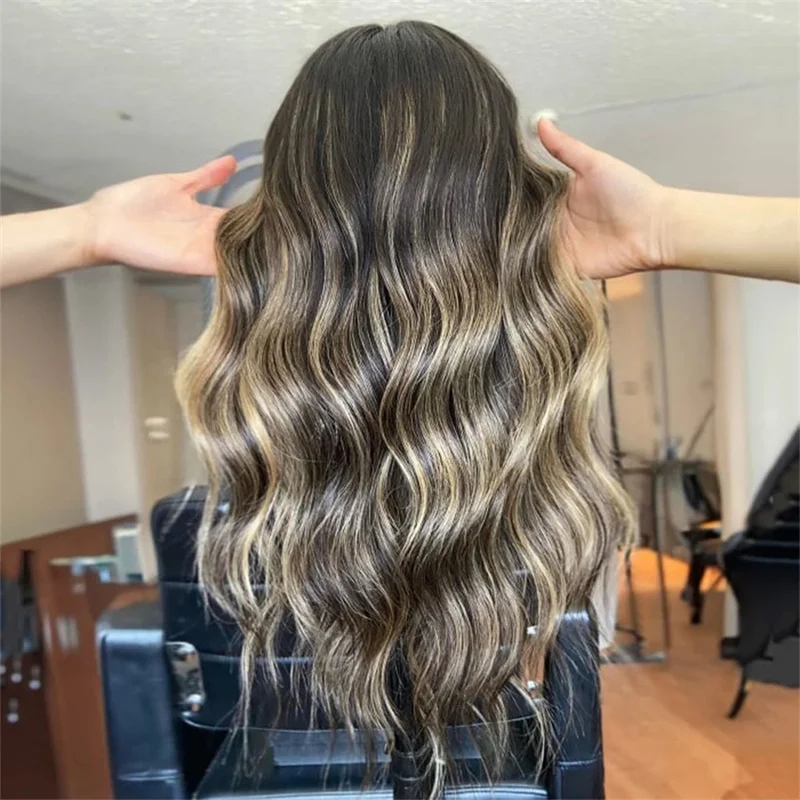 Highlight Blonde Lange Glueless 18'' Körperwelle 5x5 Seidenbasis Jüdische Echthaarperücke Babyhaar HD Spitze Europäisches Haar vorgezupft