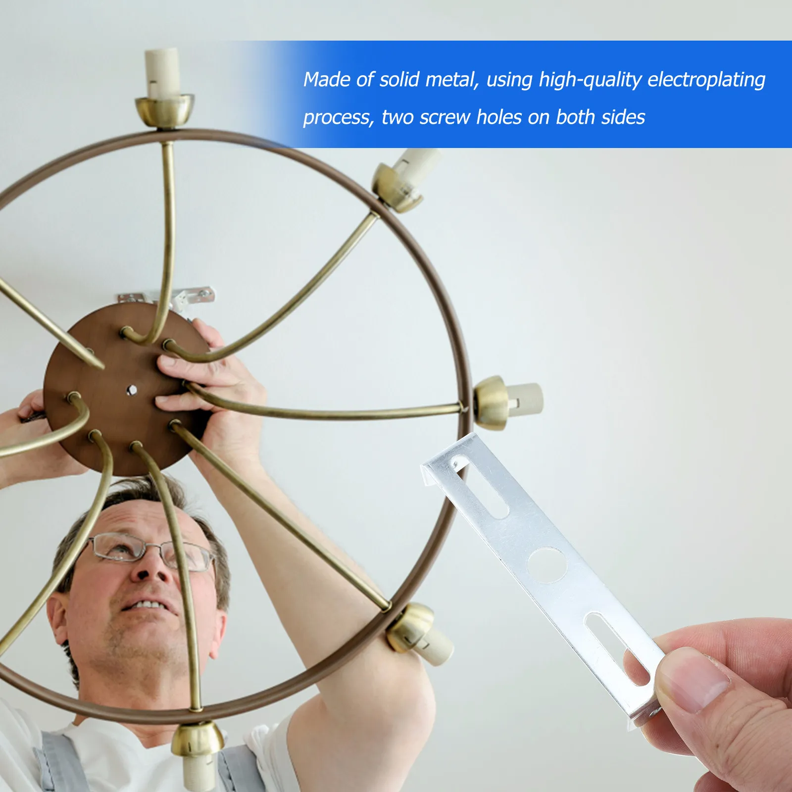 

1Set Of Ceiling Light Bracket Iron Fittings For Diy Lamp Connector Rack Chandelier Mounting Bracket Hanging Light Accessories