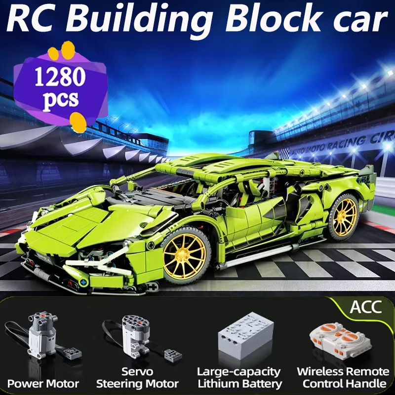 Technical Building Blocks 1280PCS Model Mechanical Speed Vehicle Supercar Brick Racing Cars City Puzzle Toys Kid Adult Toys Gift