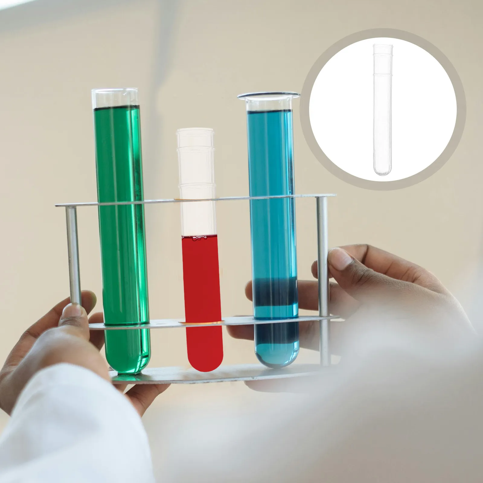 

100Pcs Test Tubes Clear Plastic Sample Vials for Lab Use Blood Collection Portable Storage Scientific Experiments