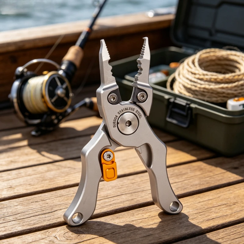 Titanium Alloy Fish Control Pliers Labor-Saving Fish Nose Pliers Convenient Multifunctional Portable Lightweight for Fished Gear