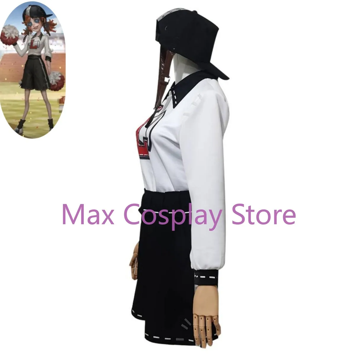 Max Anime Game Identity ⅤLily Barriere Cheerleader Cosplay Costume Survivors Wig Gymnastic Clothing Woman Kawaii Carnival Suit