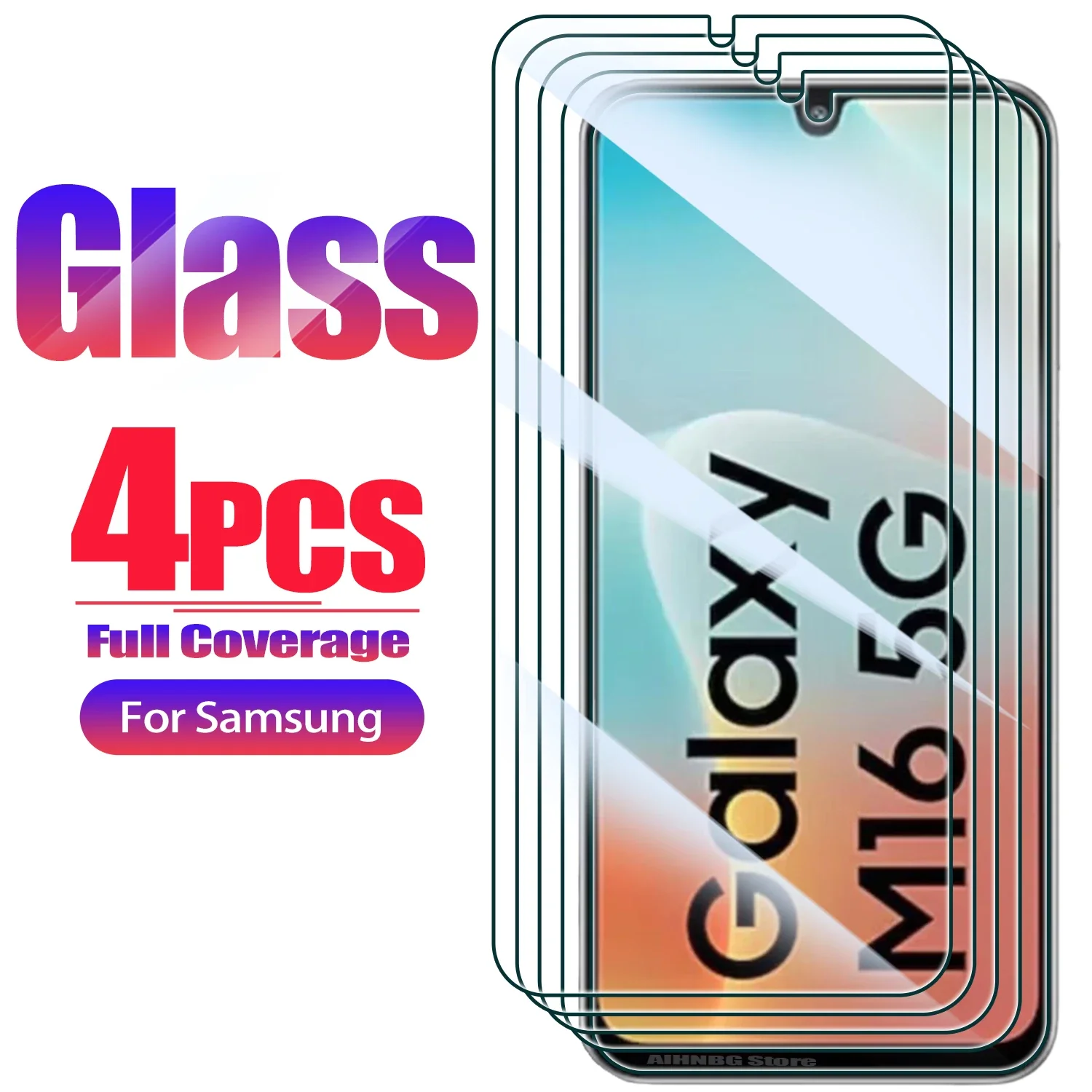 

4pcs Tempered Glass For Samsung Galaxy M56 F16 M06 M16 M56 M55 M35 M20 M33 M13 M31 Screen Protector on Samsung A35 A55 A36 A56