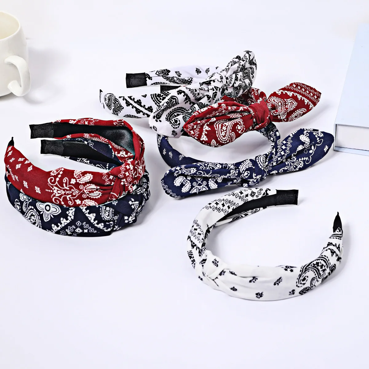 Fashion Bow Hair Band for Women Plaid Print Knotted Headband Girls Vintage Simple Hairband Head Hoop Hair Accessories Headdress