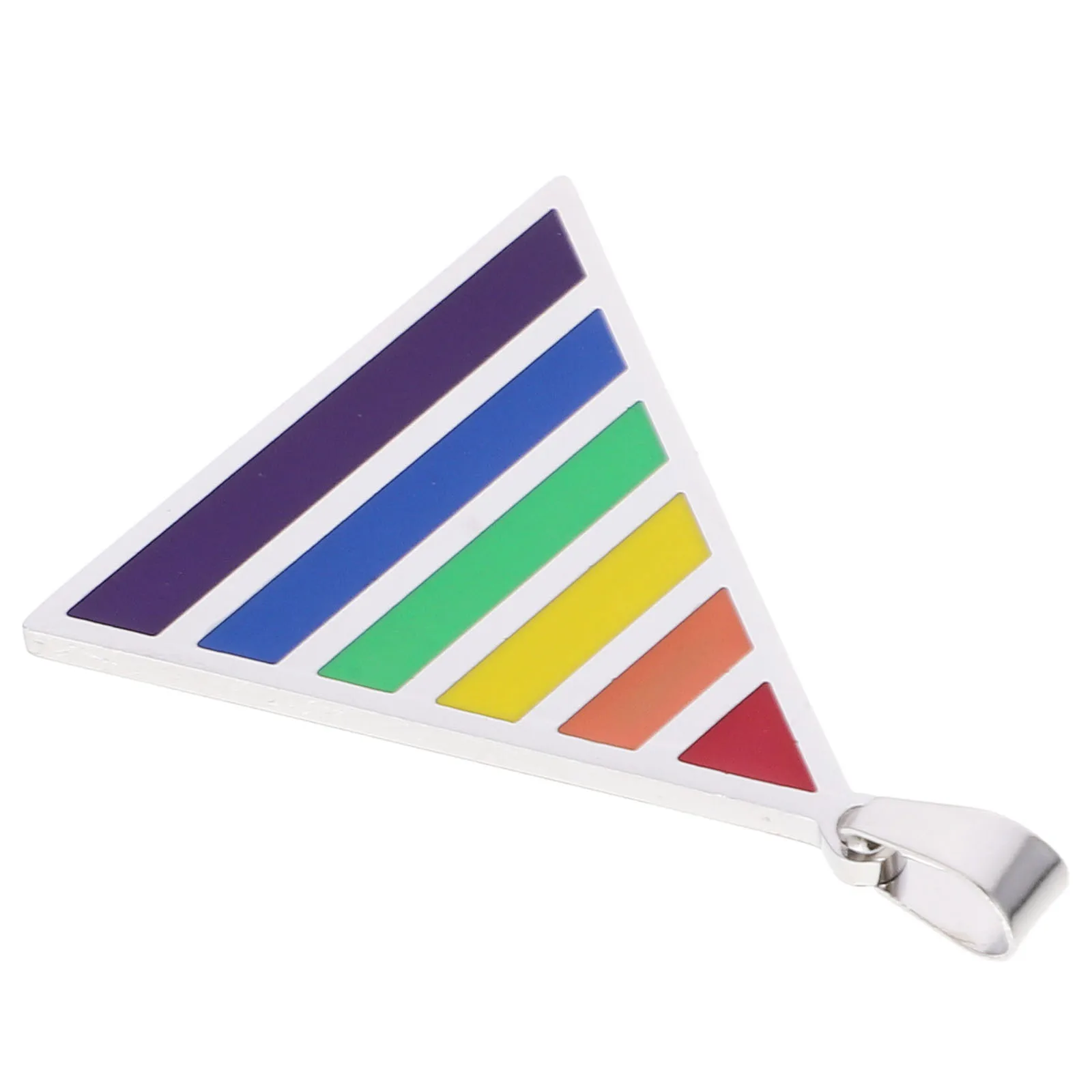 

Mens Necklace Pride Rainbow Triangle Pendant Necklace Durable Metal Neck Chain For Male Party Daily Wear Gift Jewelry