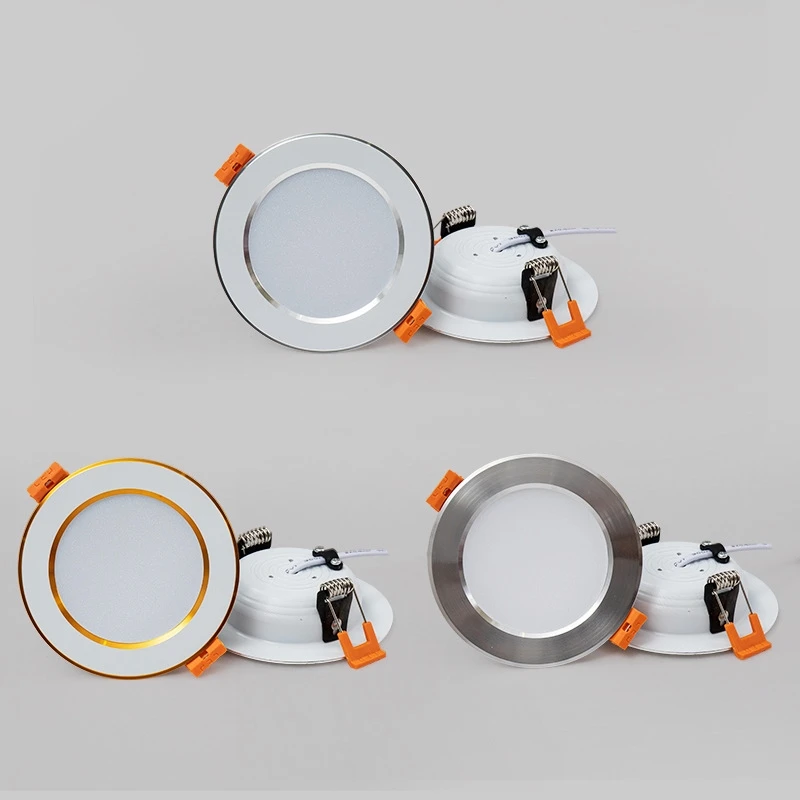 LED Three Colors Dimming Downlight  SPOT 85V-265V 5W 7W 9W 12W 15W Recessed in LED Ceiling Downlight Light Cold Warm White Lamp