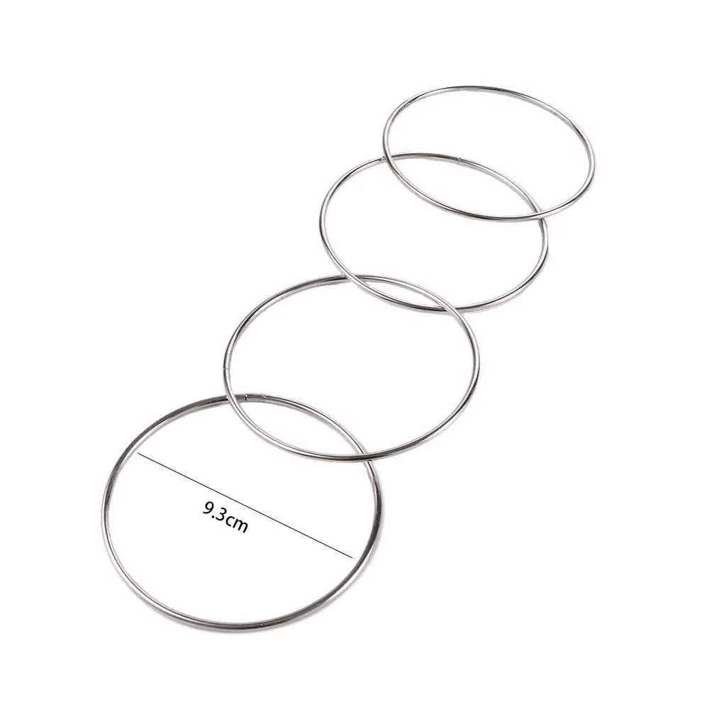 Stage Performance 4pcs Classic Close-up Magic Props Playing Toys Iron Rings Metal Ring Magic Rings Magic Iron Hoops