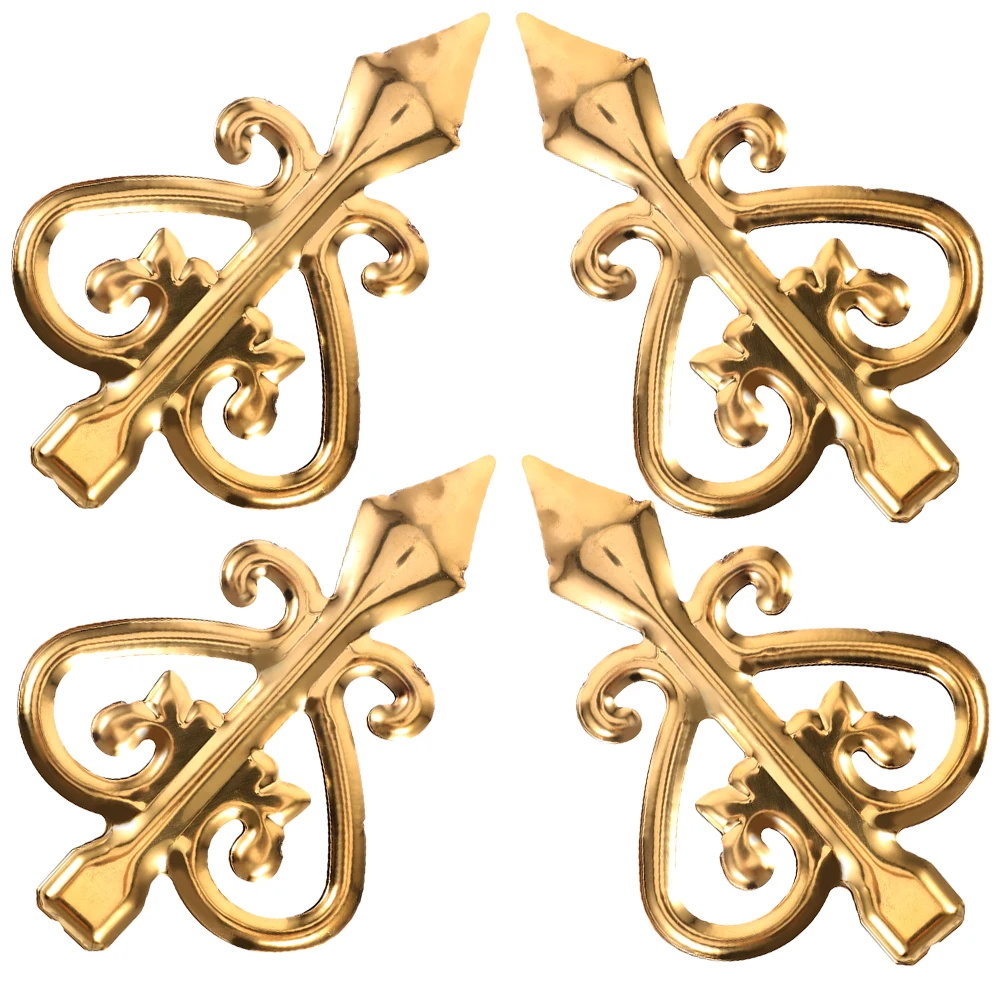 

4pcs Fence Finials Aluminum Alloy Decorative Toppers for Garden Fence Ornamental Outdoor Gate Decor