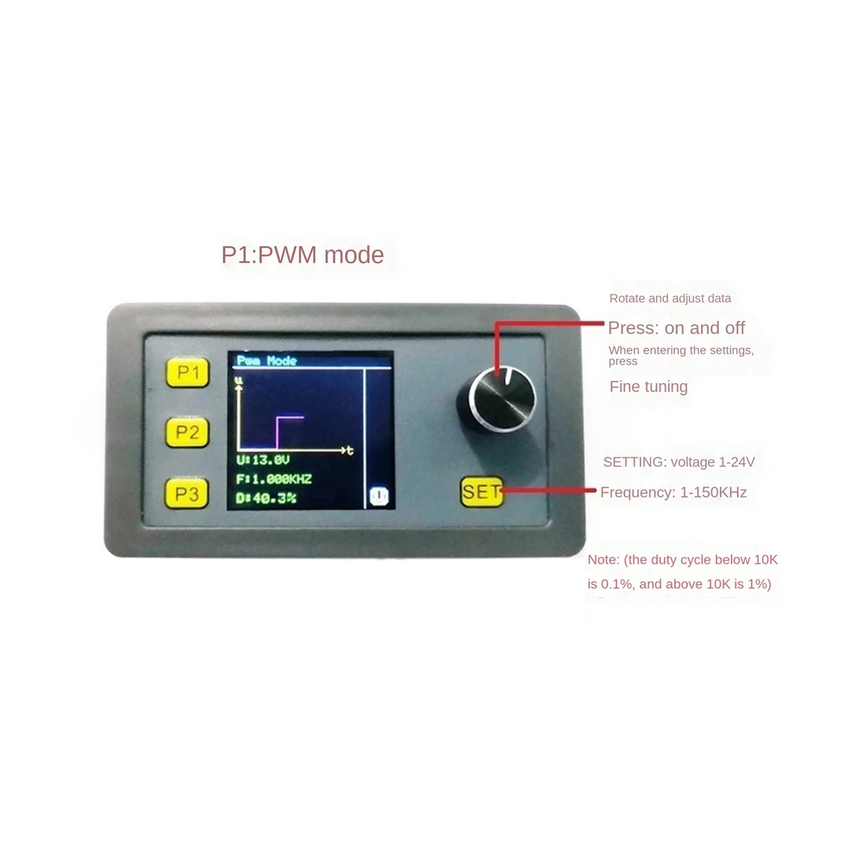 PWM Pulse Adjustable Module Sine Wave 4-20MA, 2-10V Portable Multifunctional Signal Generator RS485 Modbus,A