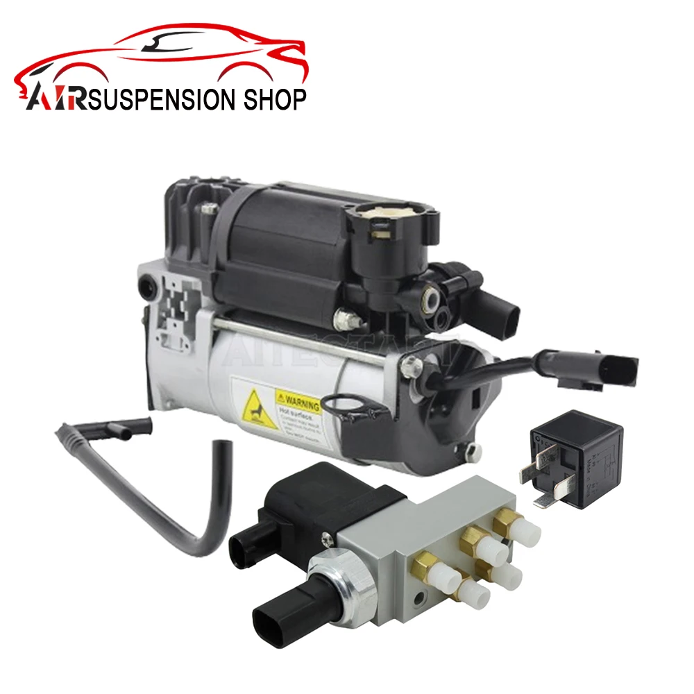 

Компрессорный насос пневматической подвески + блок клапанов + воздушная труба + реле для Mercedes E-Class W211 S211 C219 2113200104 2113200304, новый