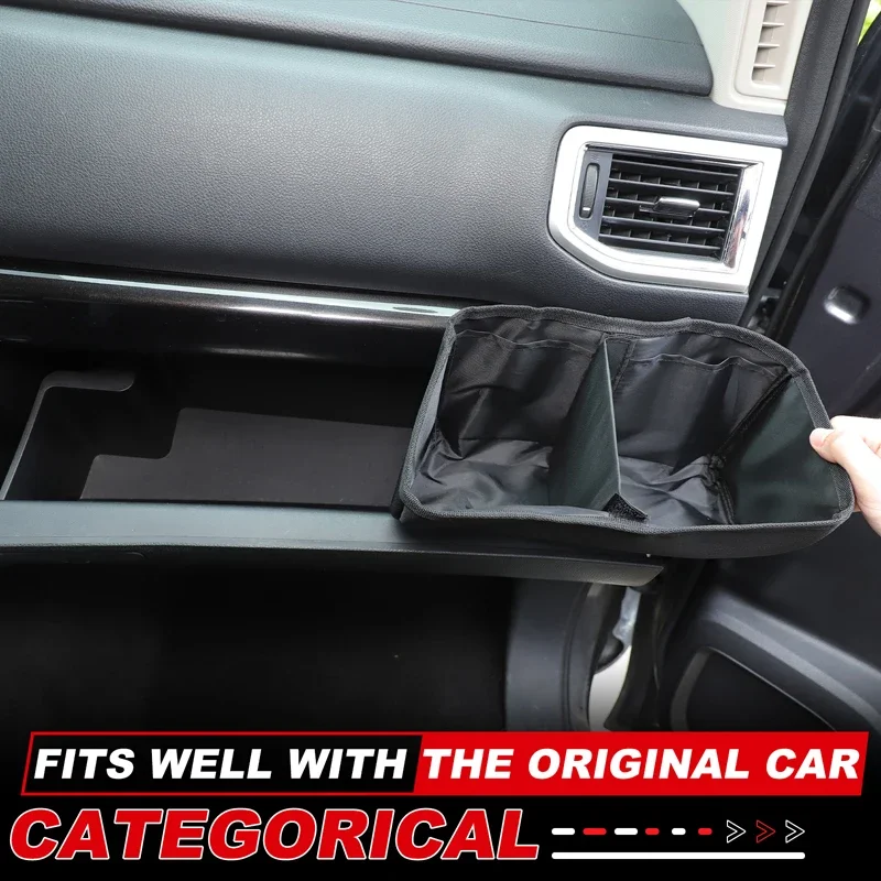 

For Nissan Titan 2016-2023 Oxford Cloth Car Center Console Glove Box Divider Storage Bag Organizer Box Interior Car Accessories