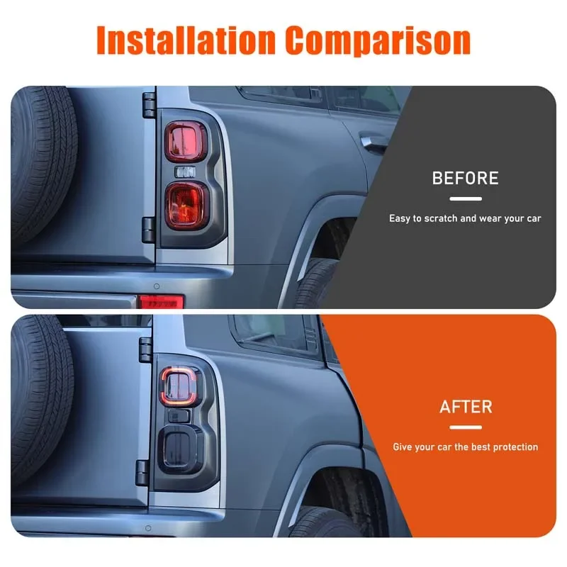 

ABS Black For Haval H9 Raptor 2024-2025+ Car Styling Car taillight protective cover Decorative sticker Car exterior accessories