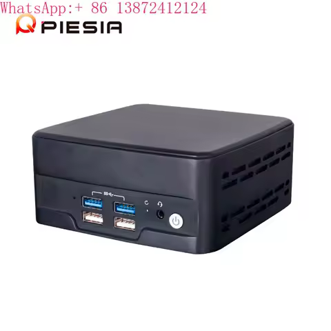 Piesia AI Ultra 7 265H Desktop Mini PC 2 Ethernet Port 4USB 2*DDR5 16GB+256GB 2*HD-MI/Type-C 4K Display Win11 Gaming Nuc Mini Pc