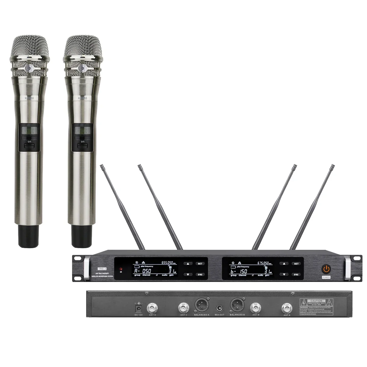 Host Sale ULXD4 Dual Channel Stage Performance DJ Karaoke Digital Wireless Microphone System KSM9 Condenser  500m Range