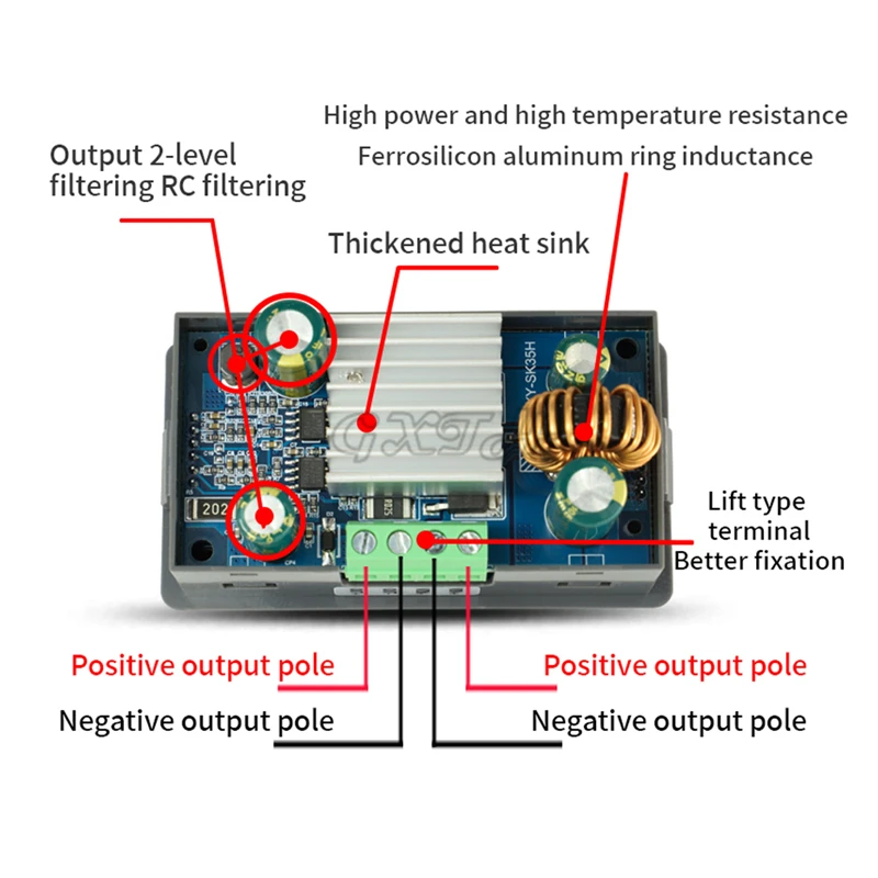 DC DC Buck Boost CC CV 0.6-30V Adjustable Voltage Stabilizer Laboratory Power Module SK80H SK35H