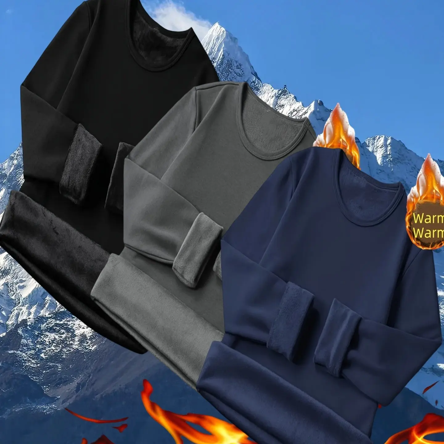 

Зимняя мужская футболка с длинными рукавами и термобелье, флисовая нижняя рубашка, рубашка с круглым вырезом, модная футболка с бархатной подкладкой