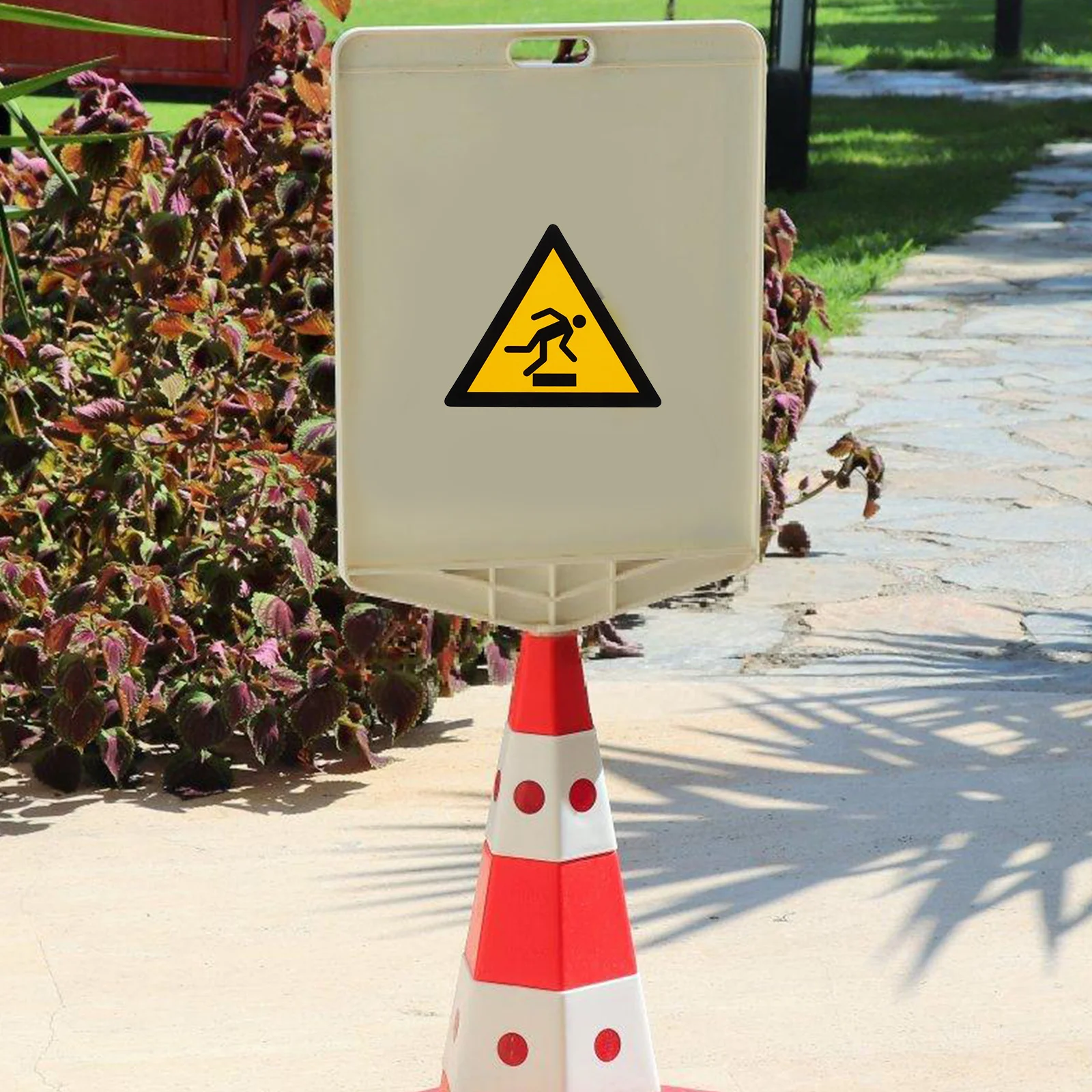 Caution Tripping Sign Durable Floor Warning Sticker Adhesive Safety Decal Easy Install Indoor Outdoor Watch Your Step