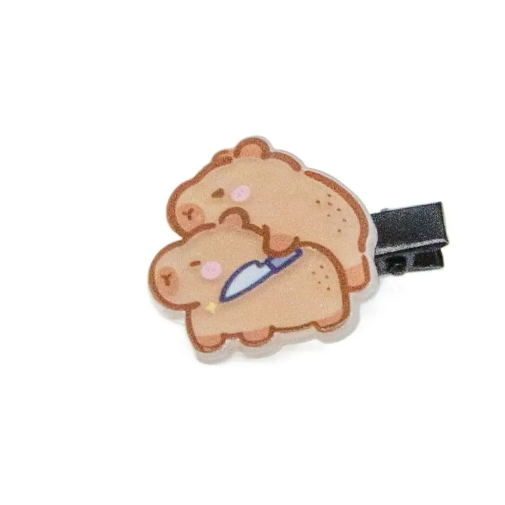 

Funny Acrylic Capybara Hairpin Waterproof Cute Cartoon Duckbill Clip Light Sweet Animal Barrettes Travel