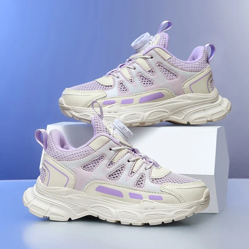 

Solid Color All-match Child Shoes Easy Clean Surface Home Outdoor Daily Walking Sneakers