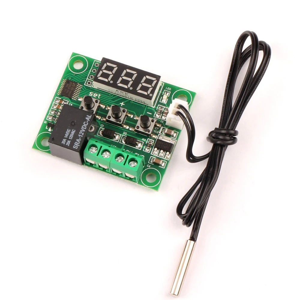 DC 12V Heat Cool Temp Thermostat Temperature Control Switch Temperature Controller Thermometer Thermo Controller