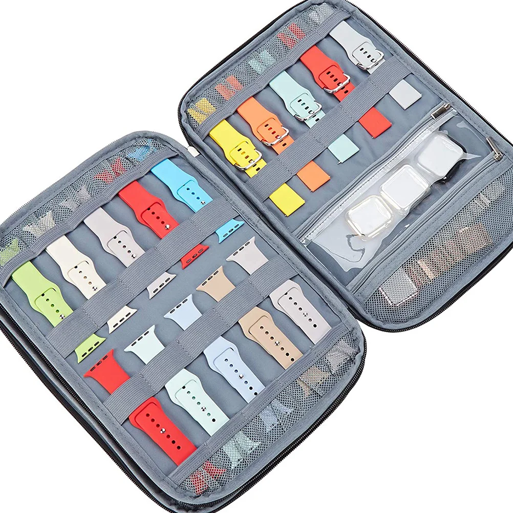 

B Portable ganizer Case for Straps Storage Container Pouch Travel Watch B Carrying Protect Scratch Dent Water Damage Short