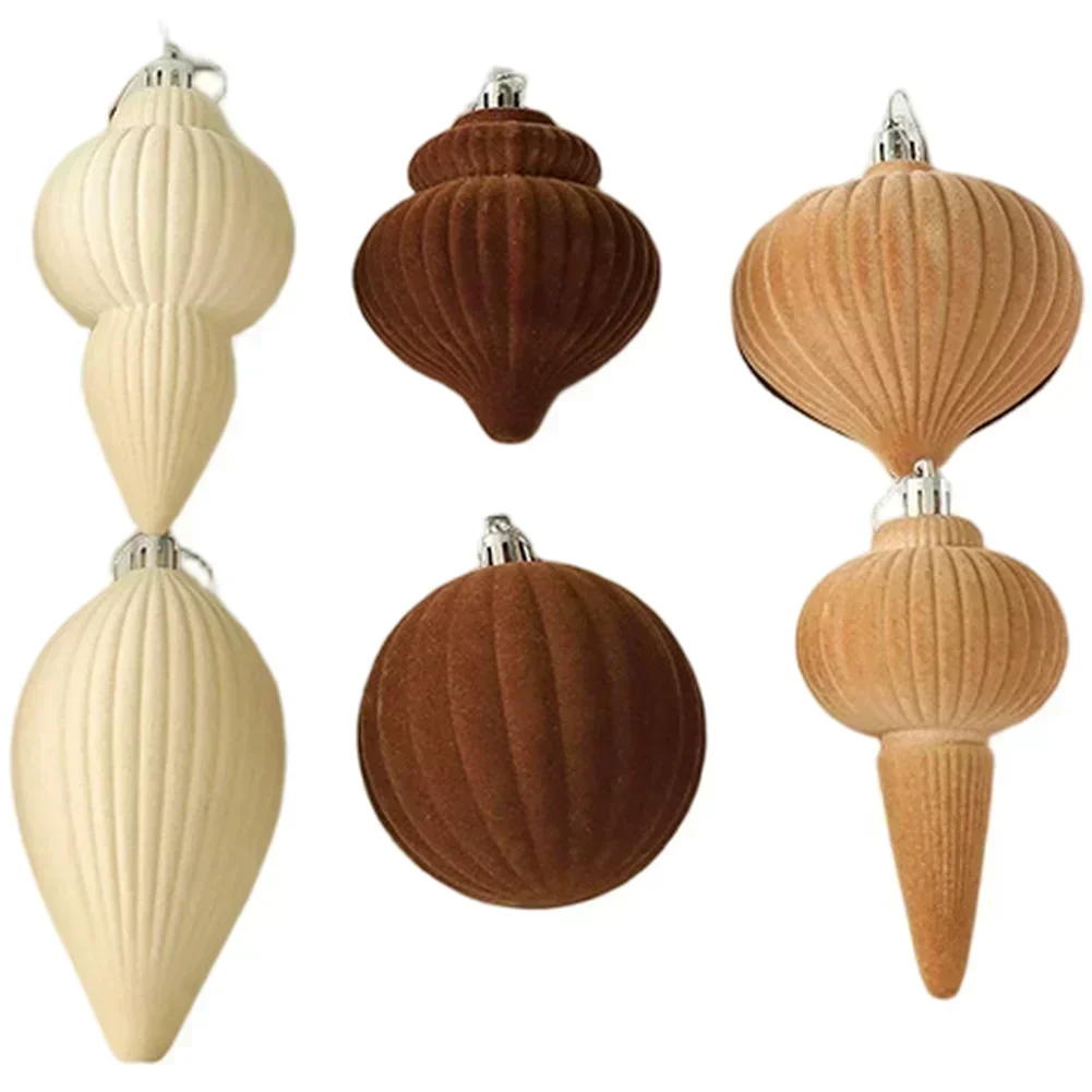 

Праздничное украшение в европейском стиле с бархатным флокированным шаром-украшением на Рождество для подвешивания елки из пластика