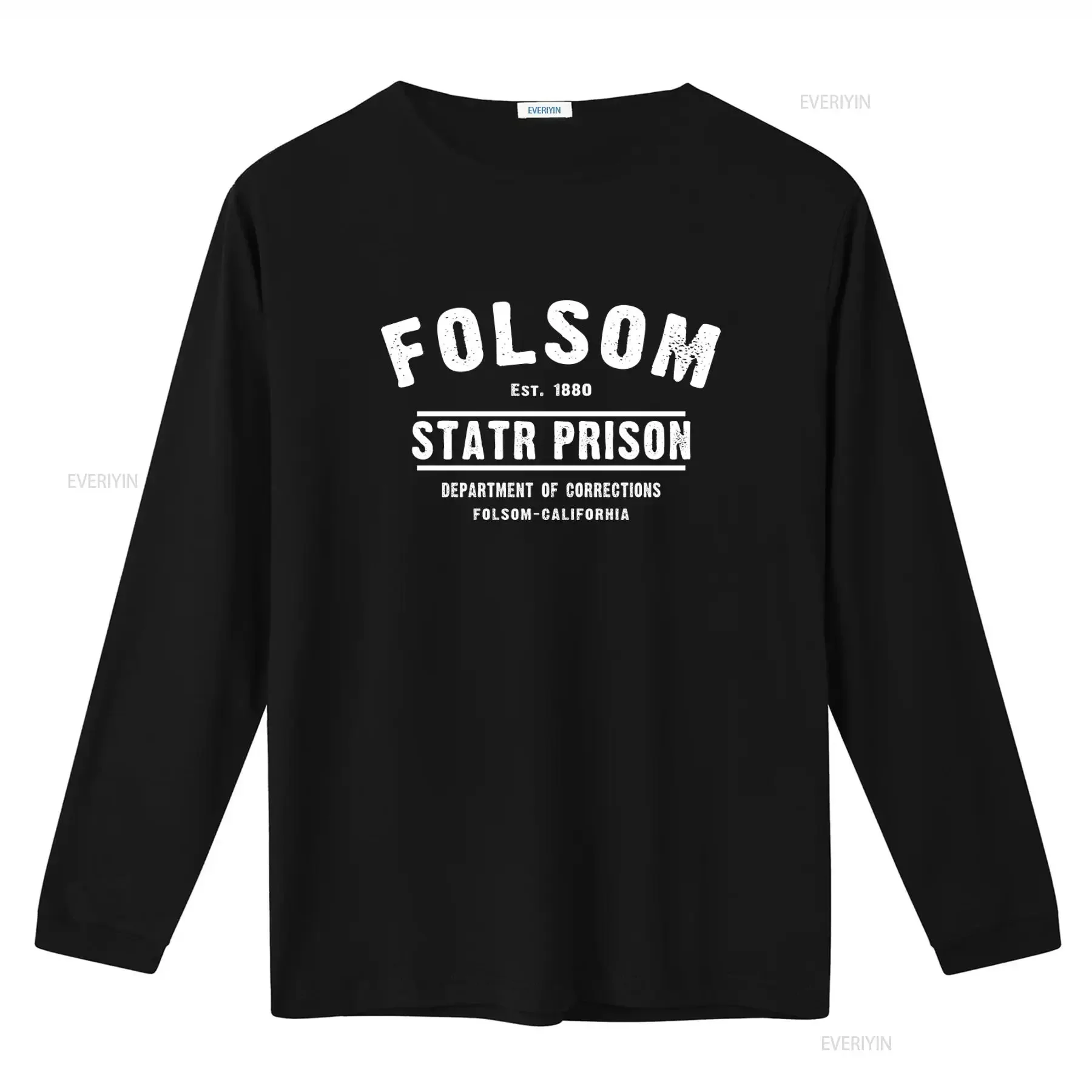 Folsom Prison T Shirt EST 1880 Statr Department of Corrections California Royal Design vintage Washed Top For Everyday Wear