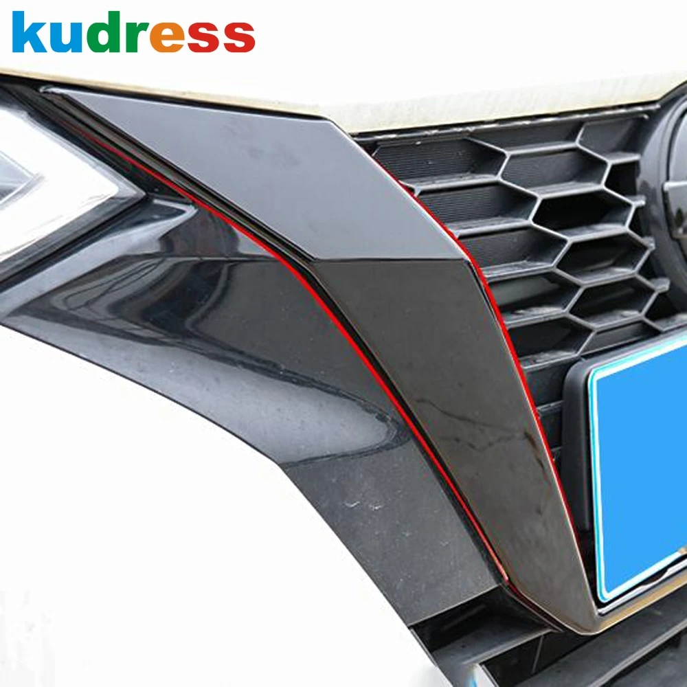 Front Center Grille Grills Cover Trim For Nissan Sentra Bluebird Sylphy 2020-2023 2024 Carbon Car Front Grill Trims Accessories