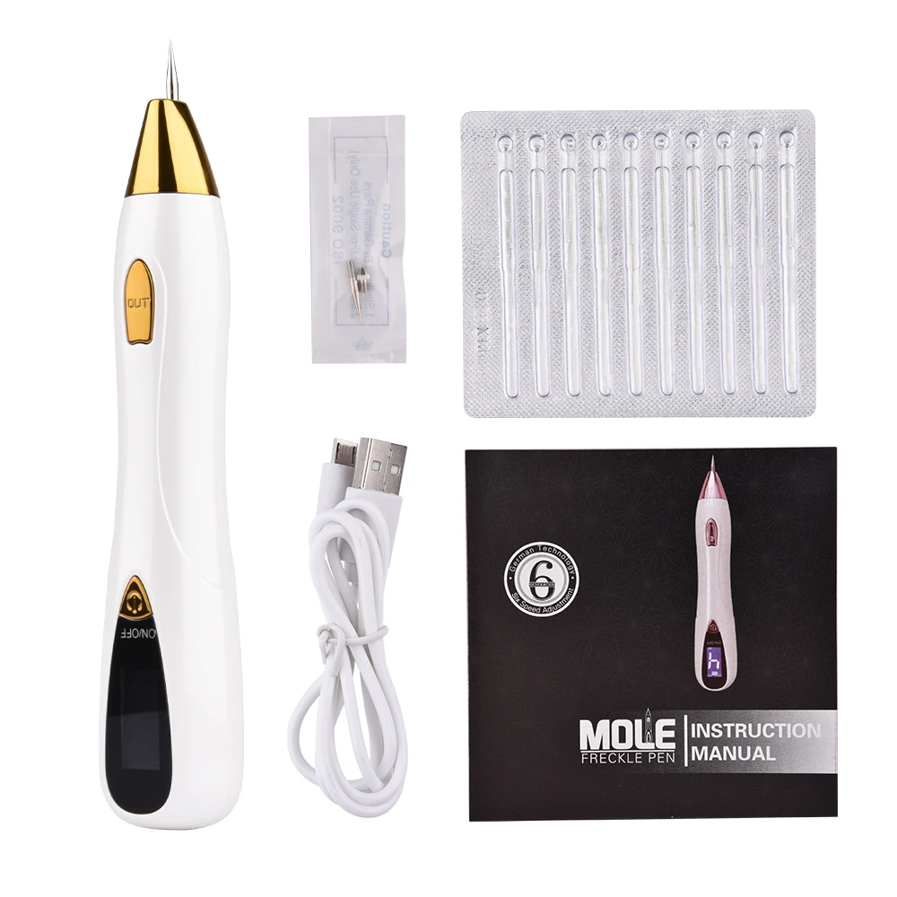 Stylo électrique dissolvant d'étiquette de peau, outils de soins de la peau, plasma, taches de rousseur, taupe, tatouage, taches noires, taches sombres, professionnel