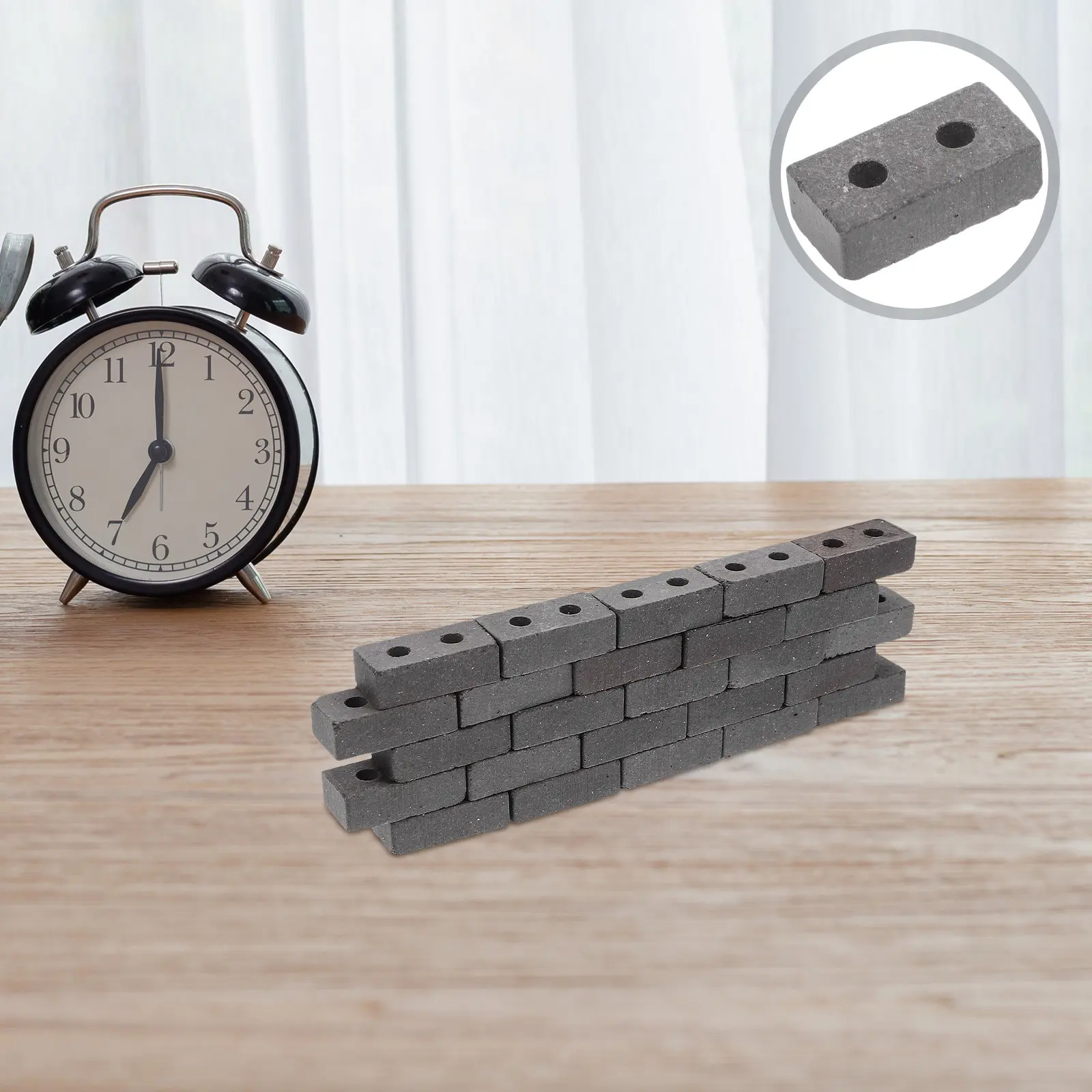 40Pcs Miniature Bricks Blocks for Dollhouse Kitchen Garden Walls Pathways DIY Mini Landscape Accessories Tiny Realistic Concrete