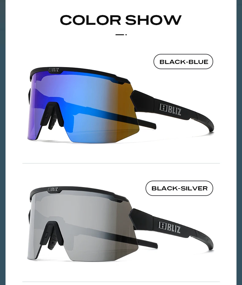 B BLIZ Breeze Premium Fahrradbrille UV400 – 2 HD-Linse, Unisex-Sportsonnenbrille für MTB, Rennen, Angeln, Laufen, Fahrradbrille – Detail 13