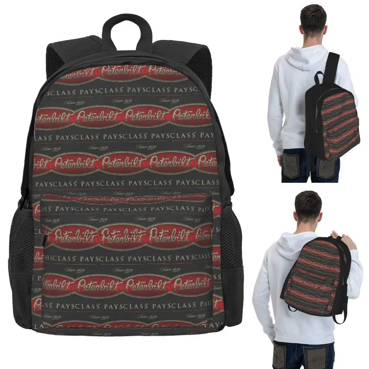 

Peterbilt Class Pays 1939 Student Backpack School Bag Hiking Travel Daypack for Men Women Bookbag Shoulder Bags